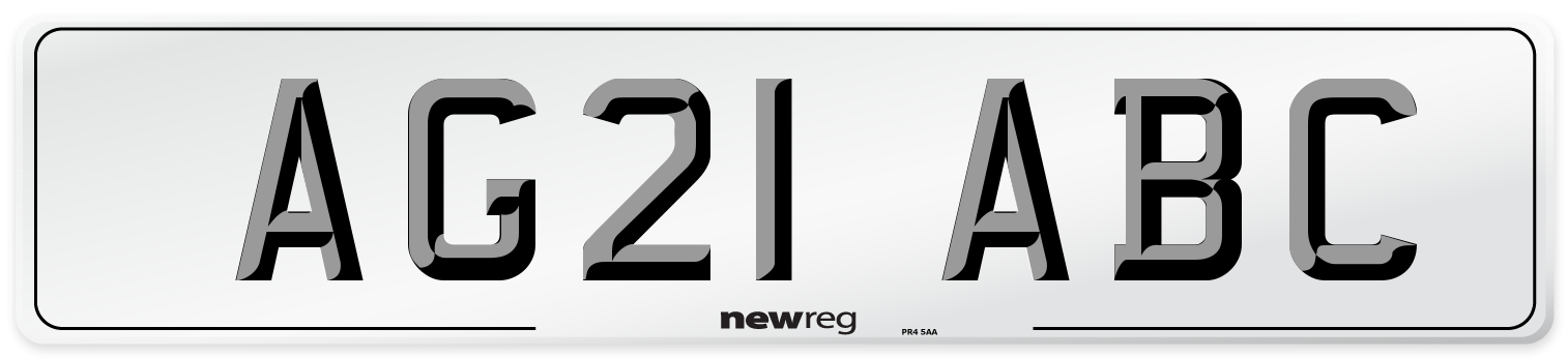 AG21 ABC Number Plate from New Reg